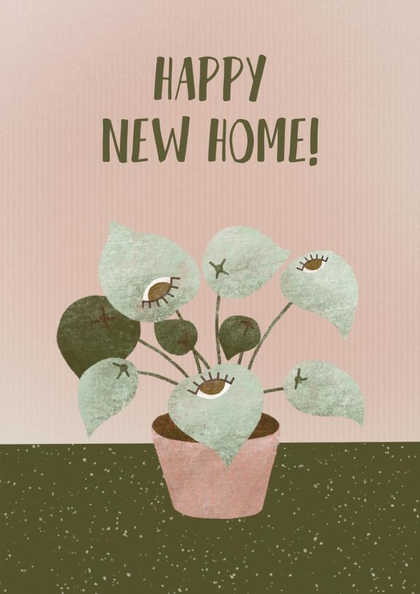 Happy New Home Pot Plant Card created by alina talipova
