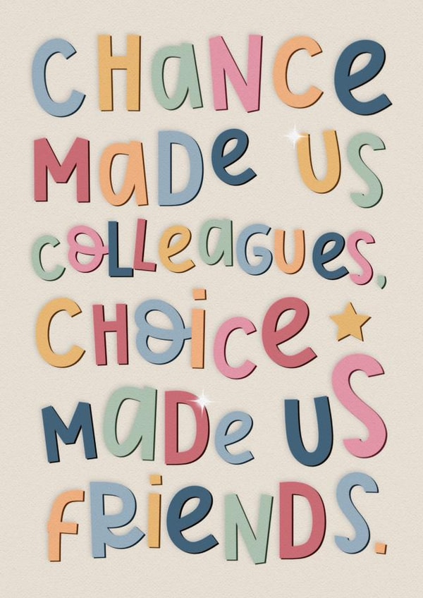 Work friend birthday, retirement and new job card. created by The Girl Next Draw Cards