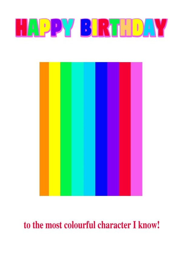 Rainbow Birthday created by Bold DeeZinz