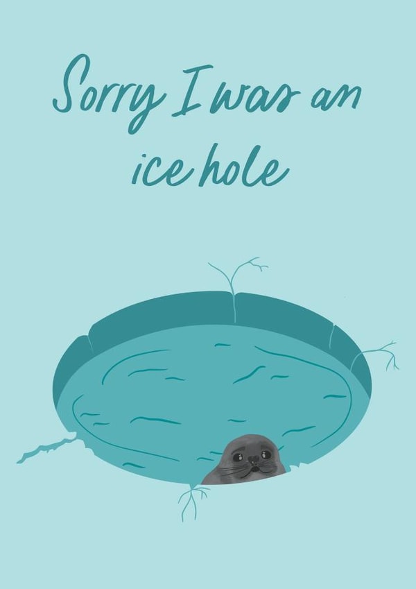 Sorry I Was An Ice Hole created by @tikkled.pink