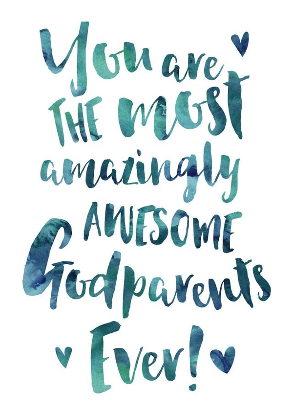 Amazingly Awesome Godparents Christening or Anniversary Card created by Dig The Earth