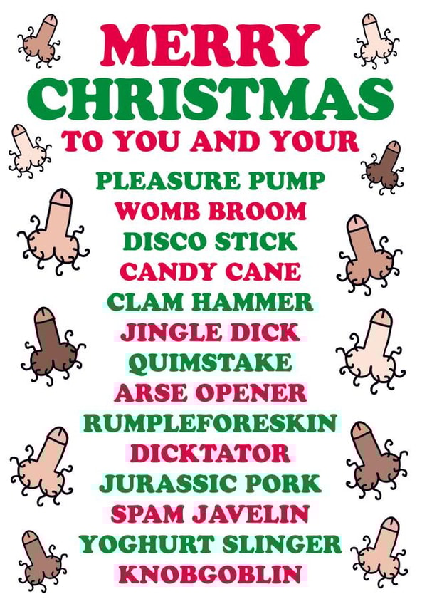 Christmas Knob Names created by Dean Morris Cards