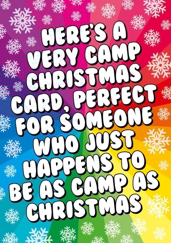 Camp as Christmas Card created by Dean Morris Cards