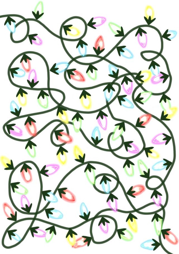 Tangled Christmas Tree Fairy Lights created by Alexia James