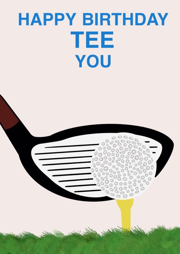 Golf birthday card created by ABC cards