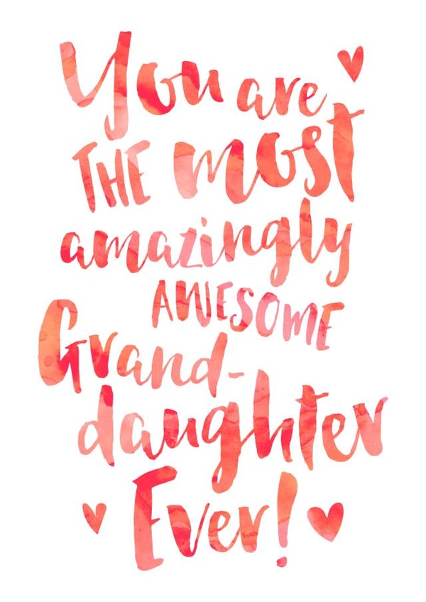 Amazingly Awesome Granddaughter Appreciation or Birthday Card created by Dig The Earth