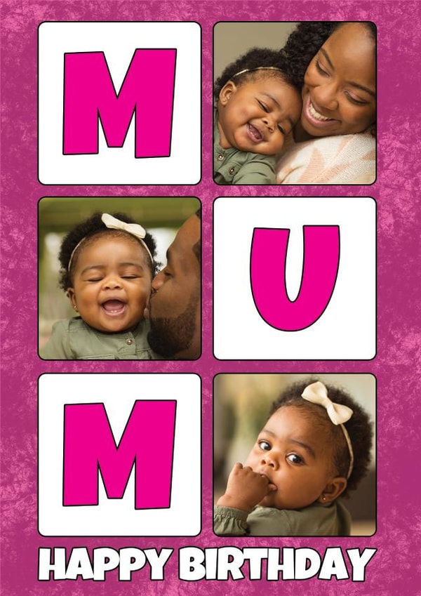 Mum female Birthday Personalised Photo Card 21685 created by @Cupsie's Creations