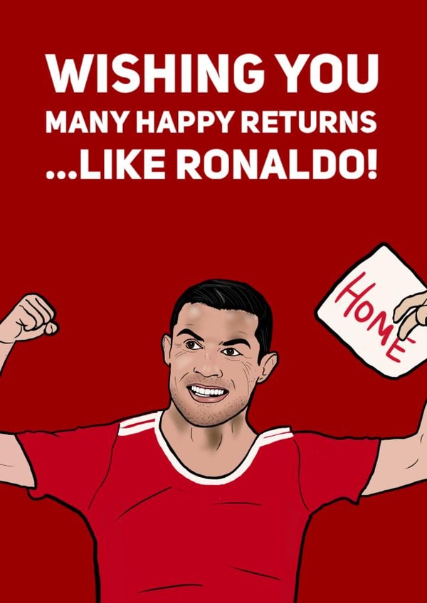 Cristiano Ronaldo Birthday Card created by Elgo Designs