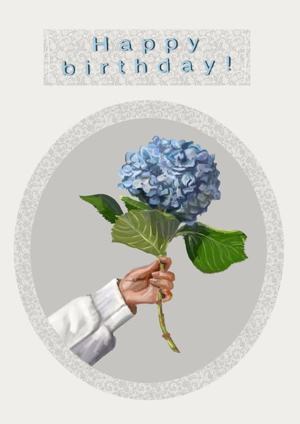 Happy birthday flowers card created by Oliva_art