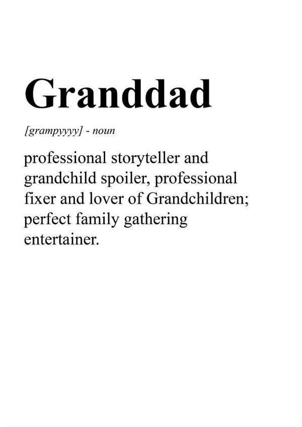 Definition of Granddad created by TwinFinDesigns