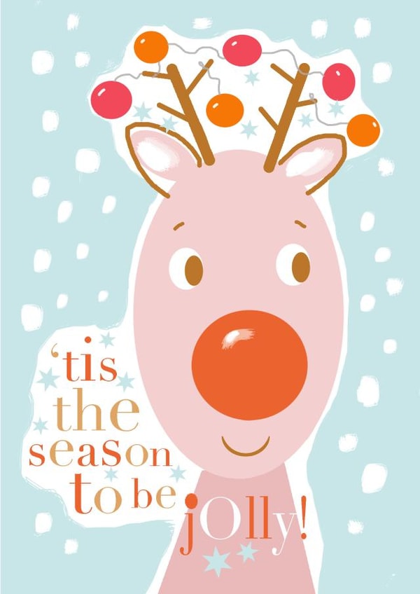 Cute Reindeer Christmas Card created by Jolly Judy