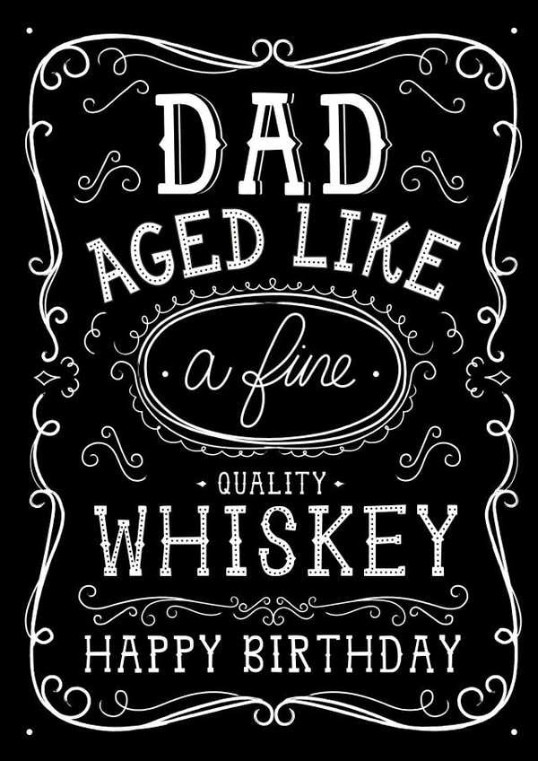 Dad Birthday Jack Daniels Whiskey Card created by la la la Designs