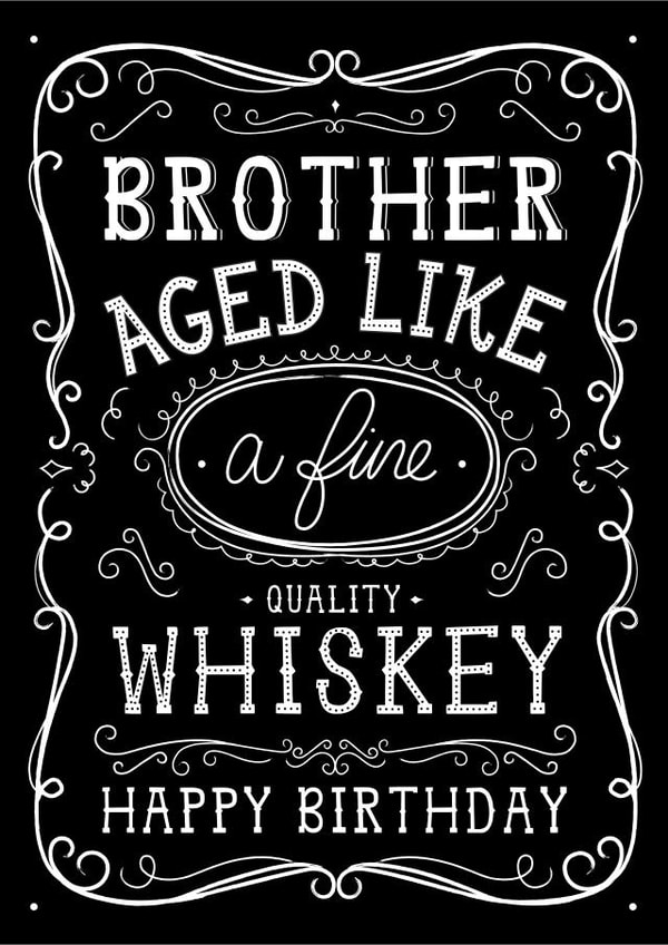 Brother Jack Daniels Whiskey Happy Birthday Card created by la la la Designs