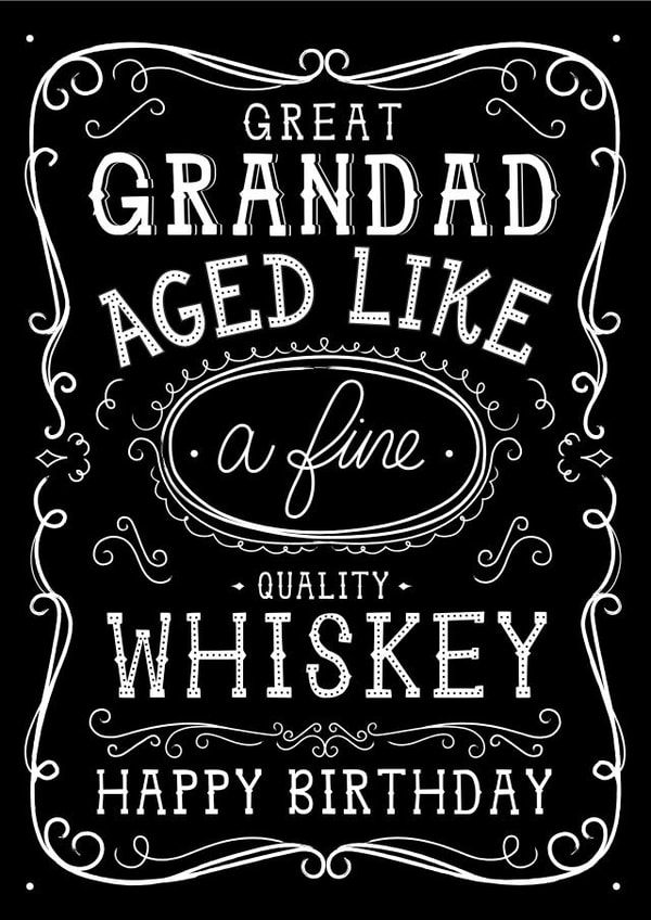 Great Grandad Jack Daniels Whiskey Birthday Card created by  la la la     Designs