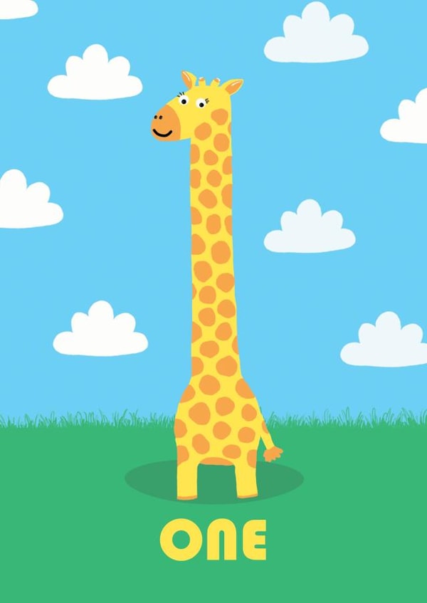 1st Birthday Giraffe Card created by Lucy Maggie Designs
