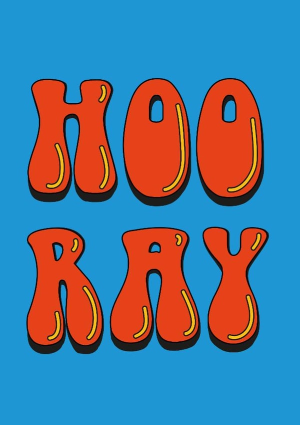 Hooray Groovy Pop Art Congratulations Card created by Betiobca