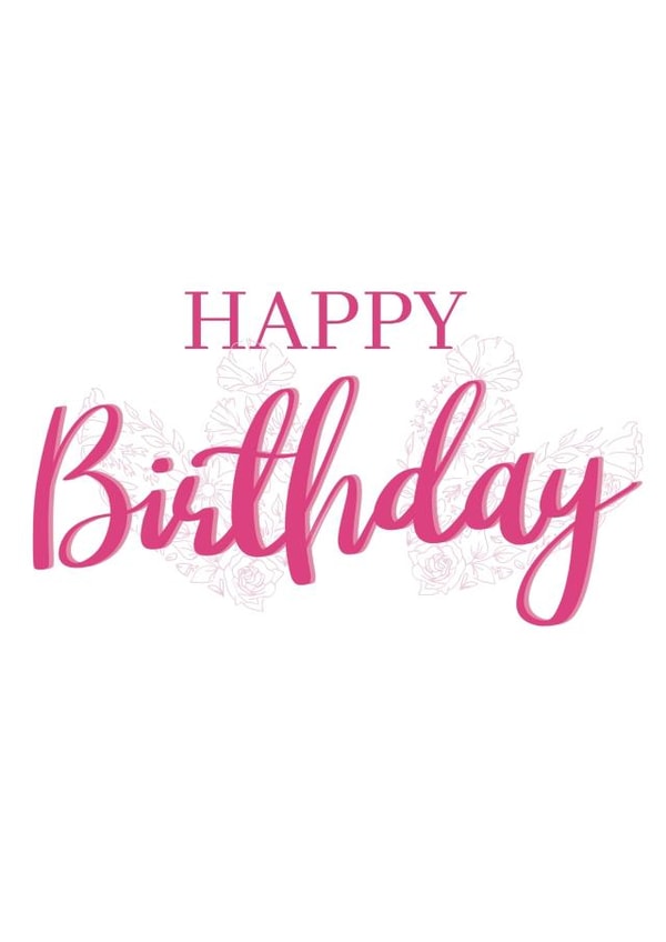 Happy Birthday Pink Heart Card created by Calligrafi DesignUK