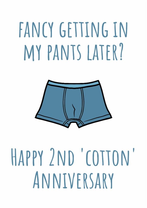 Second Anniversary - Cotton Pants Rude Cheeky Naughty created by A Bee's Designs