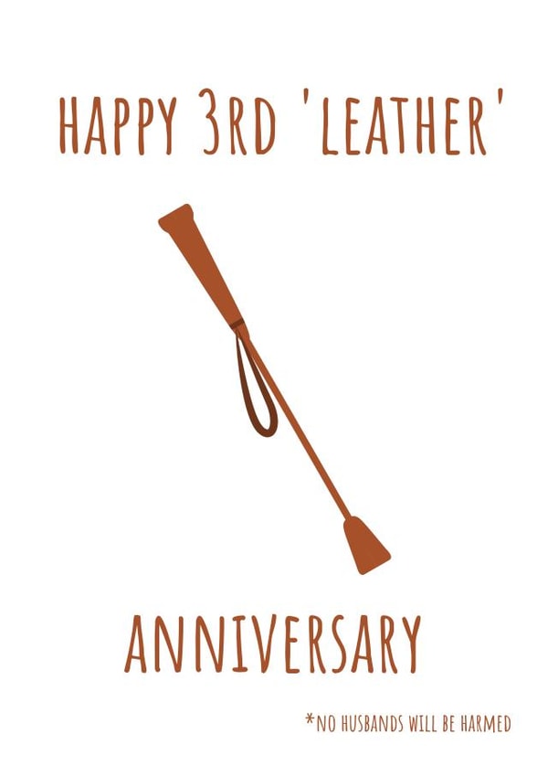Third Anniversary - Naughty Funny Leather created by A Bee's Designs