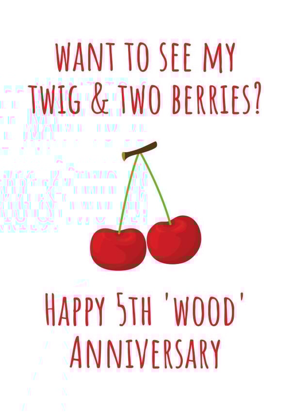 Fifth Anniversary - Rude Naughty Wood created by A Bee's Designs