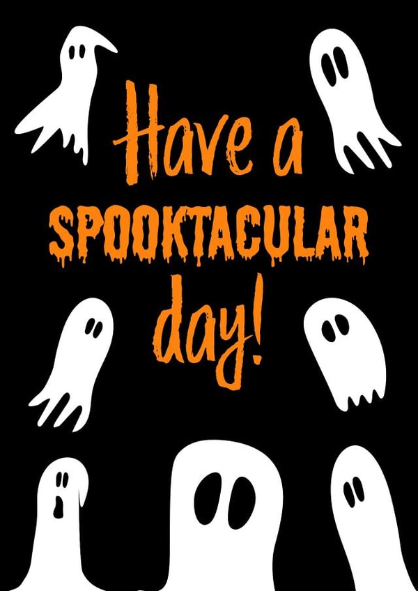 Spooktacular Day Card For Anyone - Halloween Card - Birthday Card - Ghosts created by size3art