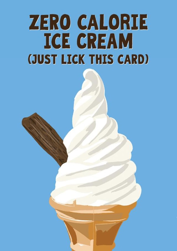 Zero calorie ice cream card created by PaperPaper