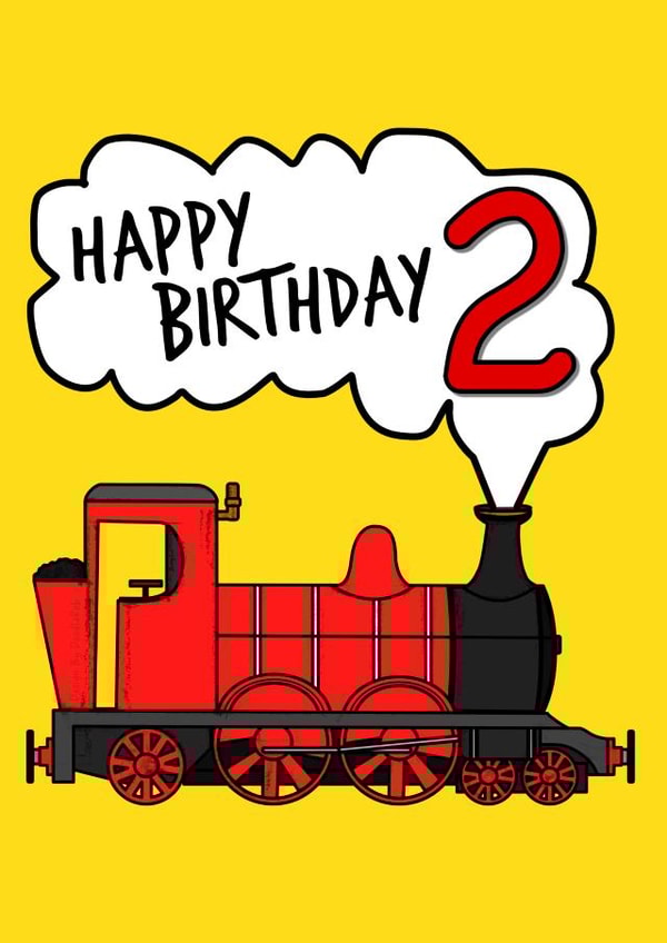 2nd Birthday Steam Train created by Doodle Rob