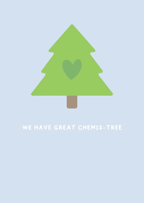 Chemis-tree Christmas Card created by Wicked Poodle Prints
