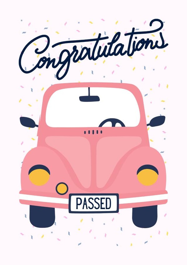Congratulations you passed your driving test! created by Custom Card Co Shop