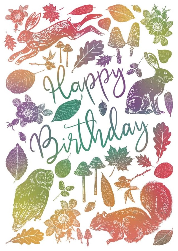 Autumn Woodland Birthday Card created by PearlyPea 