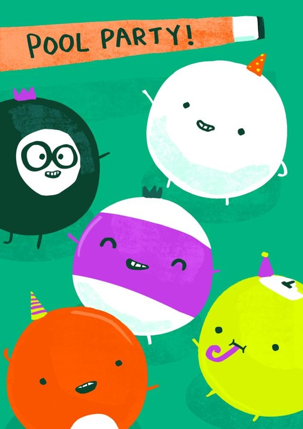 Pool Party birthday card created by SteJDesigns