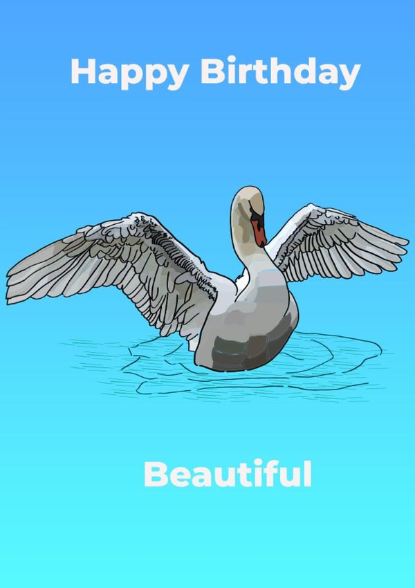 Happy birthday swan lover created by CoolArt2021