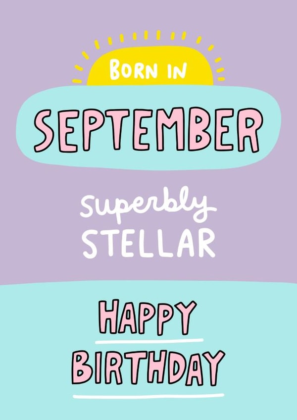 Born in September Birthday Card created by Angela Chick
