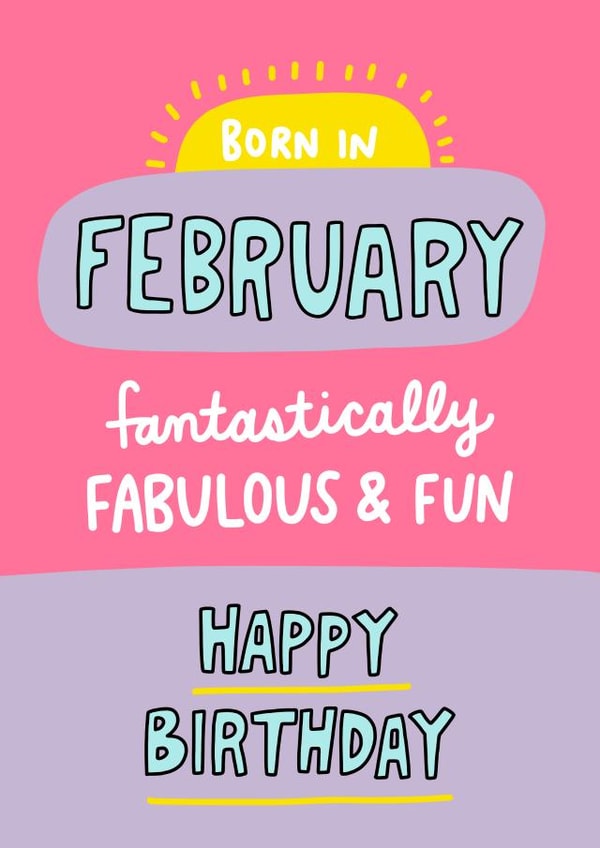 Born in February Birthday Card created by Angela Chick