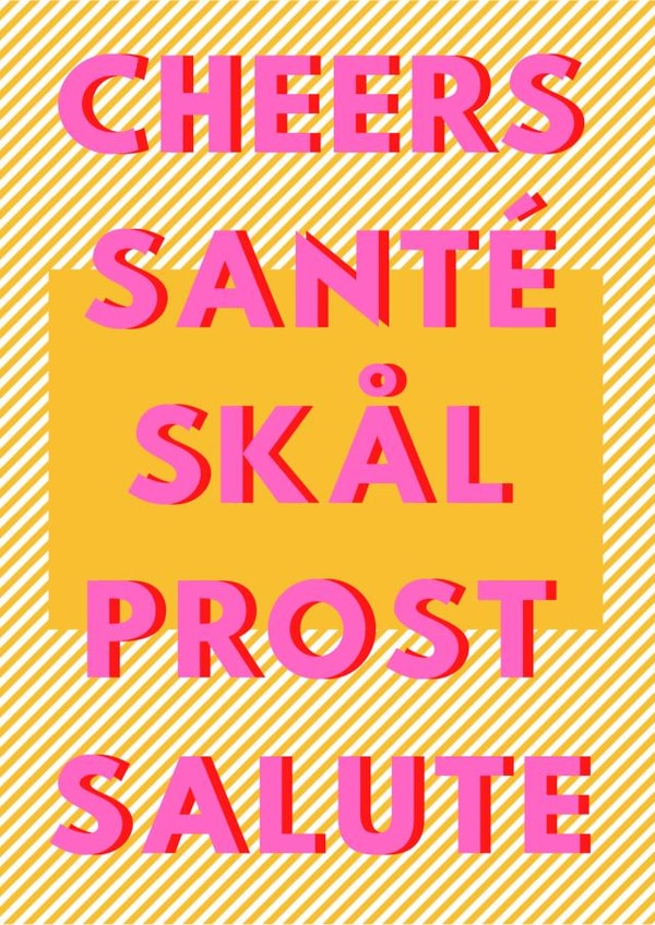 Cheers happy birthday card created by Dear Dainty Designs