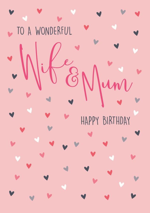 TO A WONDERFUL WIFE & MUM created by The Boy and the Bear