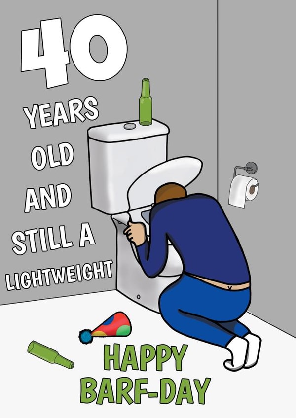 40 Years Old And Still A Lightweight Funny 40th Birthday Card created by @Cupsie's Creations