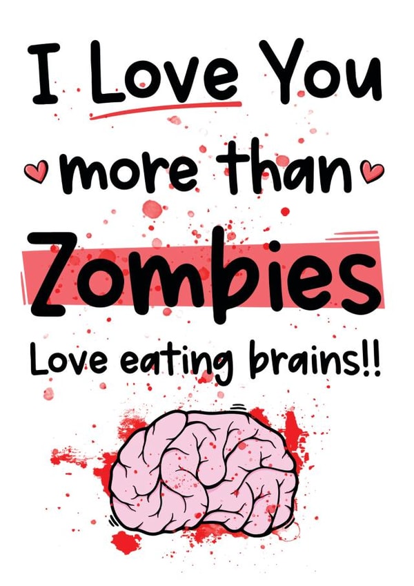 Zombie Love - Anniversary - Valentines - Horror created by The Laughing Sloth