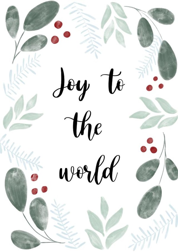 Joy to the World Christmas Card created by Becky D Designs