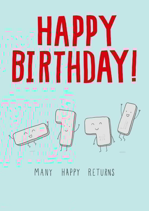 Many Happy Returns Birthday Card created by Floydie