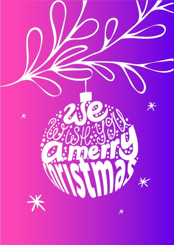 Christmas card with a Christmas toy and lettering. created by Andreeva Kate