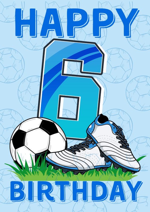 6th Birthday Football Card created by Love Gifts