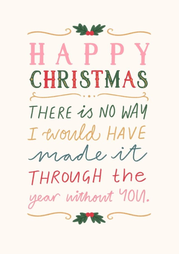 Happy Christmas Friendship Family Thankful Card created by Flourish Paperworks