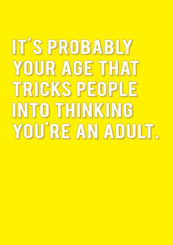 It's Probably Your Age Birthday Card created by Redback Cards