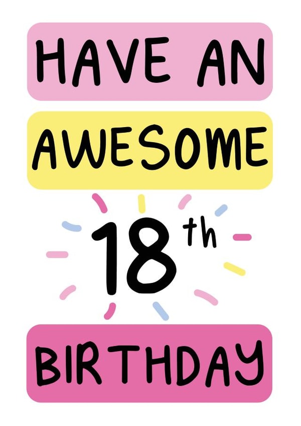 Have an awesome 18th birthday created by The Happy Company
