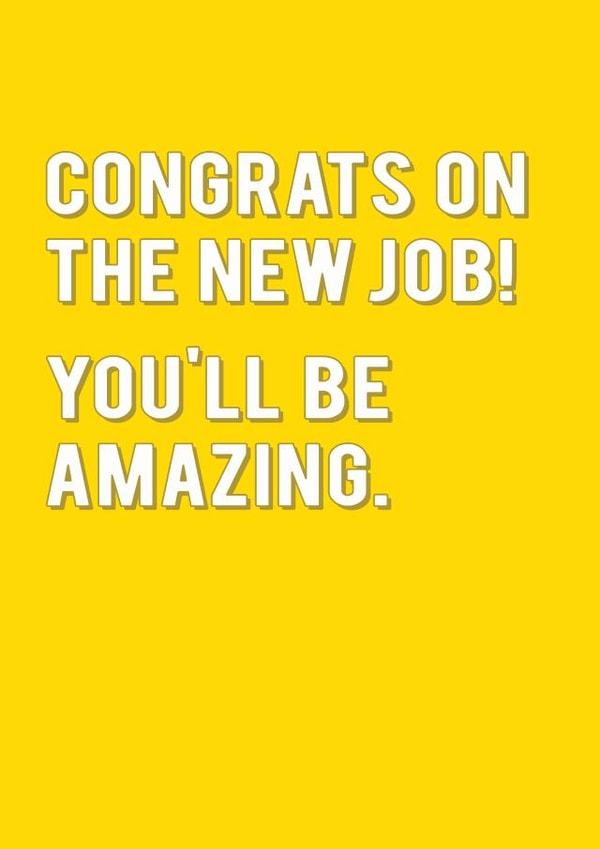 Congrats On The New Job Card created by Redback Cards