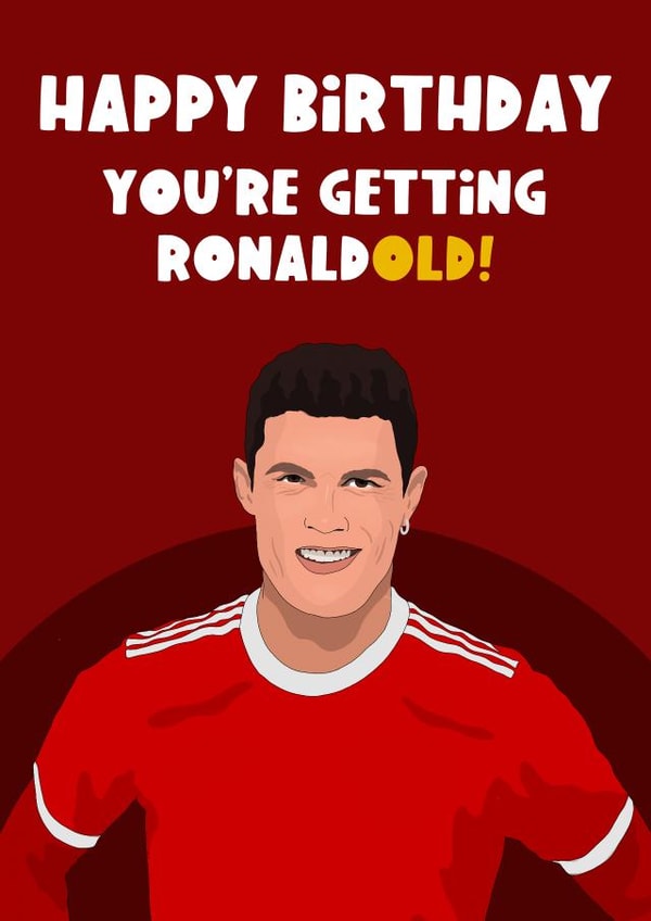 Ronaldo Birthday Card created by The Foxy Lemon Co.