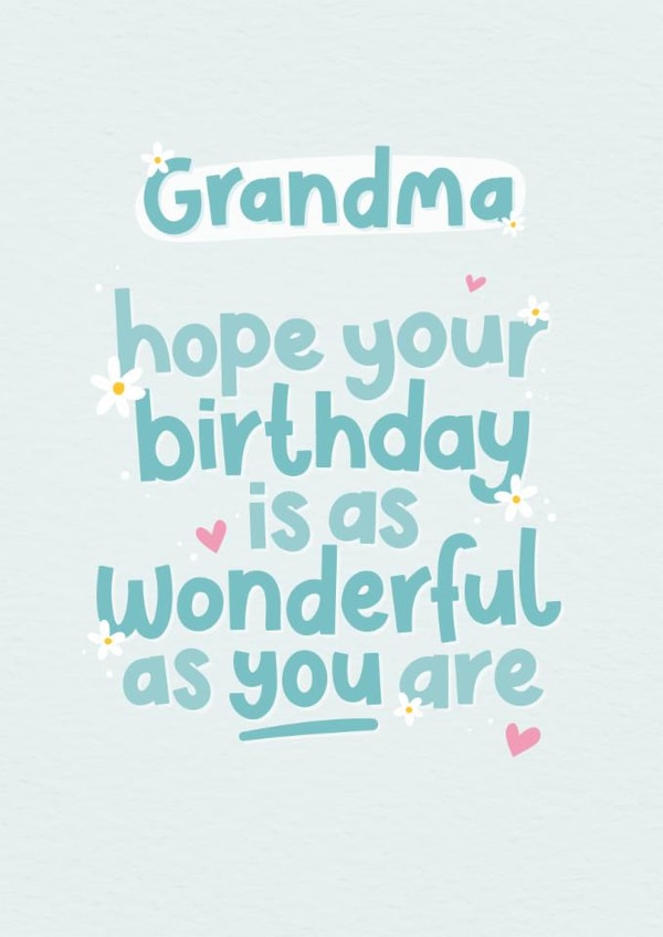 Wonderful Grandma Birthday Card created by Fliss Muir