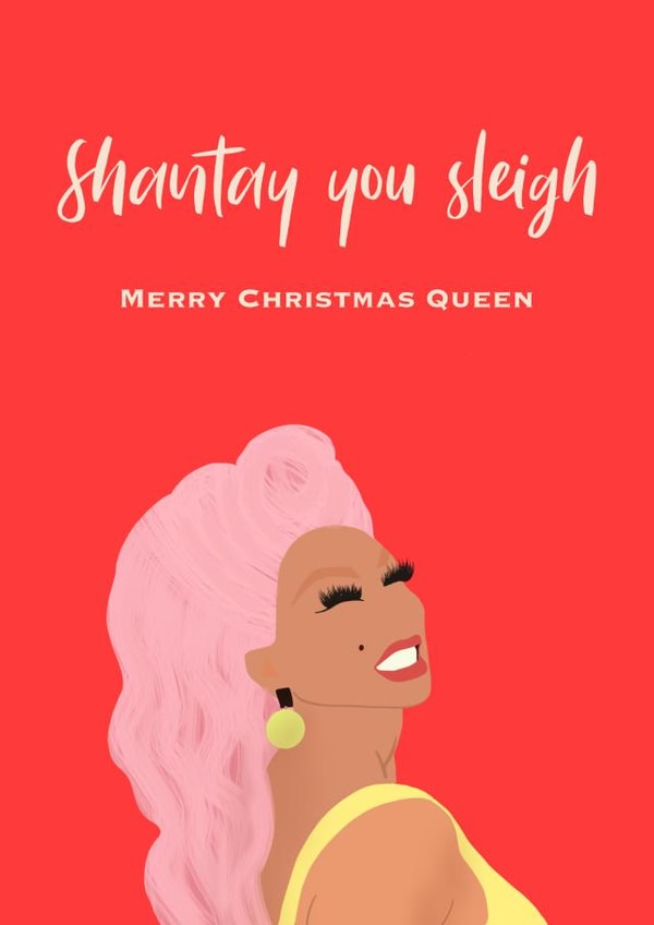 Shantay you sleigh Christmas card created by Accidental Artist