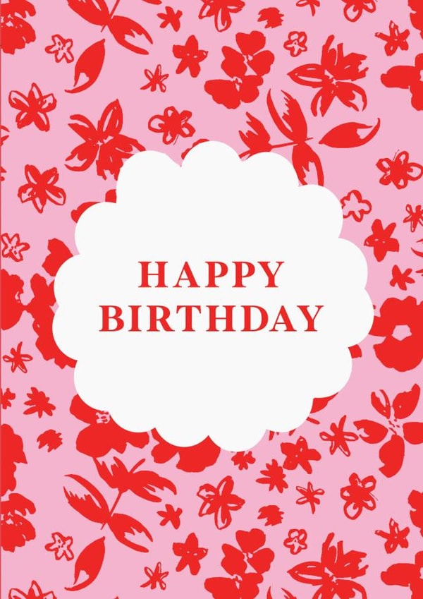 Graphic Floral Happy Birthday Card created by Marie Wilkinson